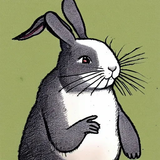 Image similar to a book illustration of a rabbit wearing a british navy 1700s uniform