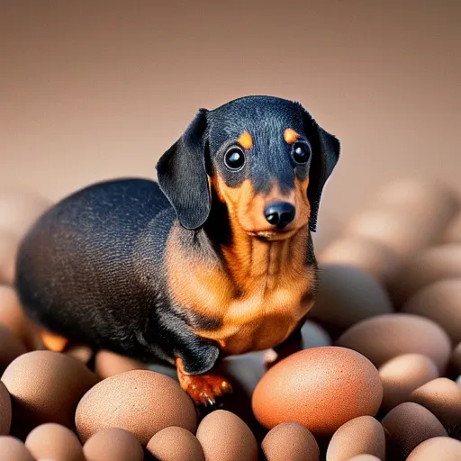 Image similar to tiny dachshunds hatching from eggs : : wildlife photography : : macro photography,