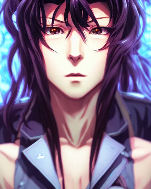 Image similar to a portrait of revy from black lagoon manga, symmetrical eyes, symmetrical face, art by lois van baarle and loish and ross tran and rossdraws and sam yang and samdoesarts and artgerm, digital art, highly detailed, intricate, sharp focus, trending on artstation hq, deviantart, unreal engine 5, 4 k uhd image