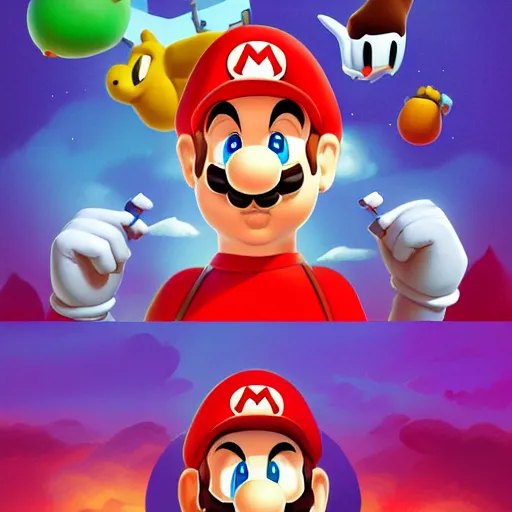 Image similar to face icon stylized minimalist super mario bros., loftis, cory behance hd by jesper ejsing, by rhads, makoto shinkai and lois van baarle, ilya kuvshinov, rossdraws global illumination