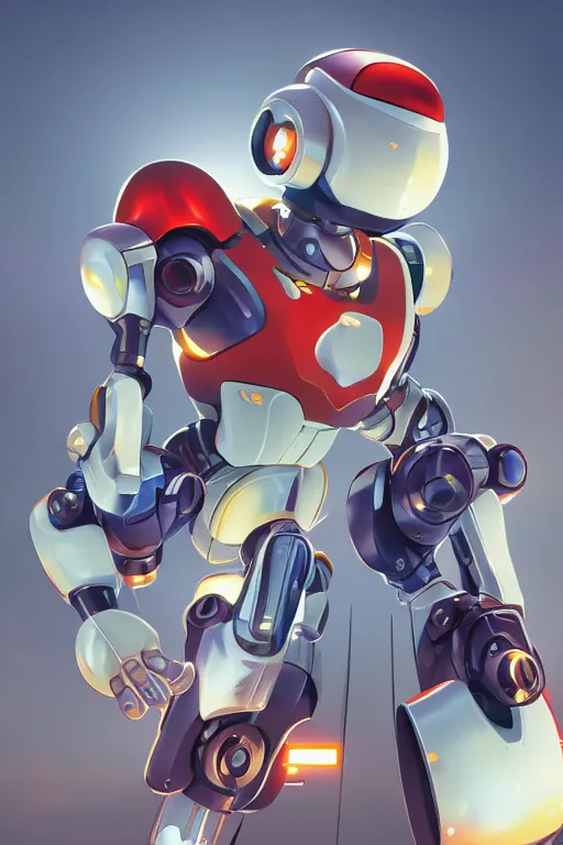 Image similar to metabots medabots medarotto medarot robot minimalist comics, behance hd by jesper ejsing, by rhads, makoto shinkai and lois van baarle, ilya kuvshinov, rossdraws global illumination ray tracing hdr radiating a glowing aura