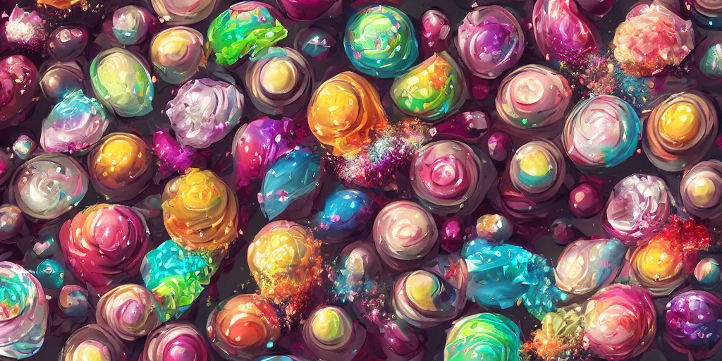 Image similar to Beautiful sweets background trending on artstation