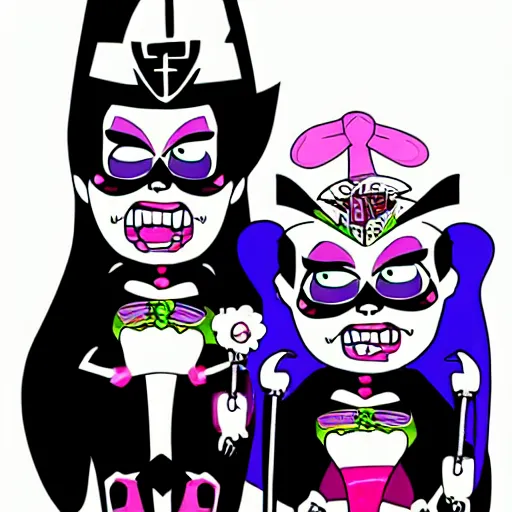 Prompt: papa emeritus iv in the style of the powerpuff girls