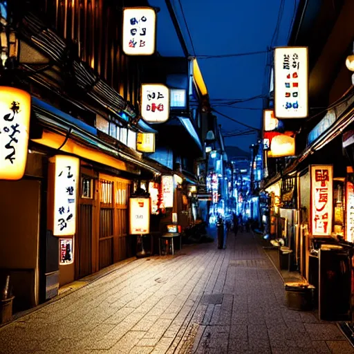 Image similar to beautiful night telephoto of bar streets of Japan photo, dslr, nikon lens, night time photography