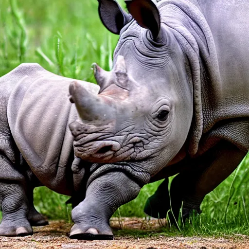 Prompt: baby rhino