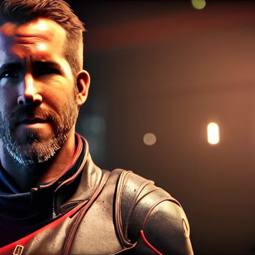 Image similar to ryan reynolds in destiny 2, highly detailed, extremely high quality, hd, 4 k, 8 k, canon 3 0 0 mm, professional photographer, 4 0 mp, lifelike, top - rated, award winning, realistic, detailed lighting, detailed shadows, sharp, no blur, edited, corrected, trending