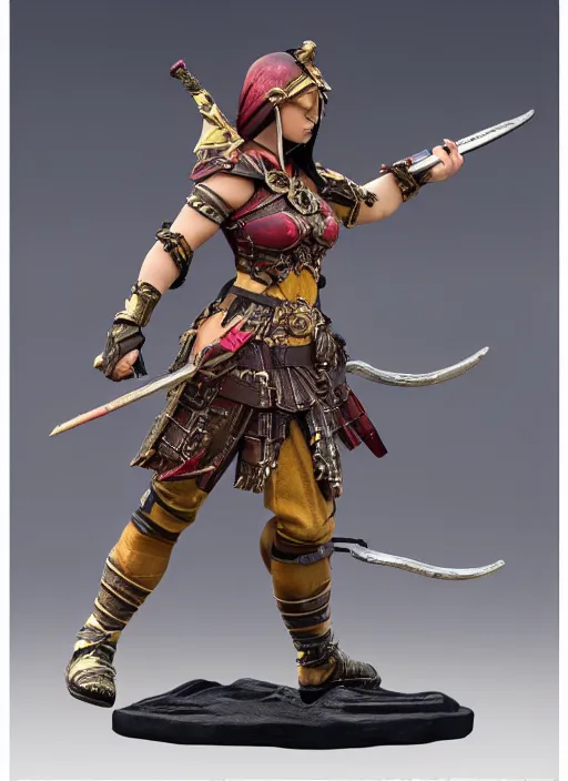 Image similar to Product Introduction Photos, 4K, Full body, 80mm resin detailed miniature of a warrior girl