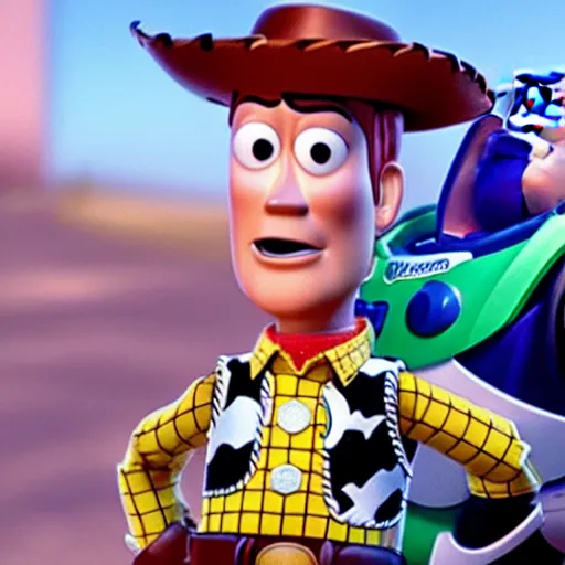 Image similar to movie still of erling haaland in toy story,