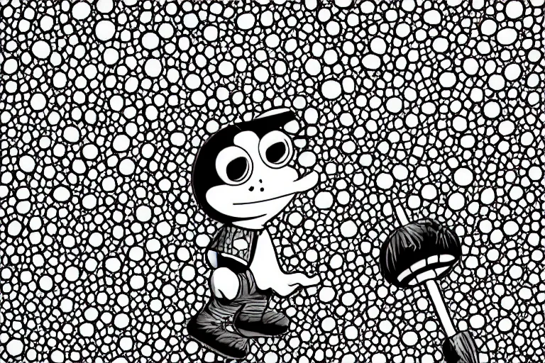 Image similar to gumball waterson as gigachad, highly detailed art, black and white, 4 k, sharp, soft lighting