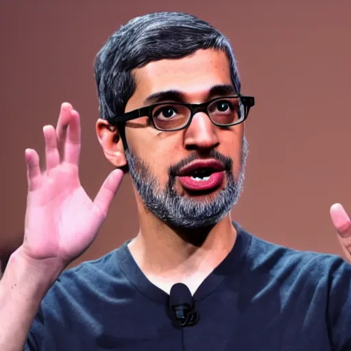 Prompt: google ceo announcing their new console at 2 0 1 9 e 3