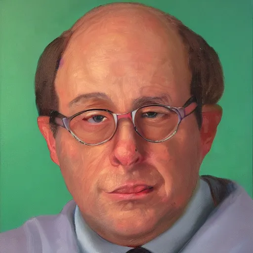 Image similar to dr. katz, oil portrait, photorealistic, high detail