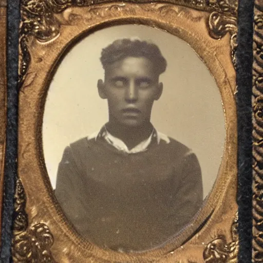 Image similar to tintype photo of a creepy