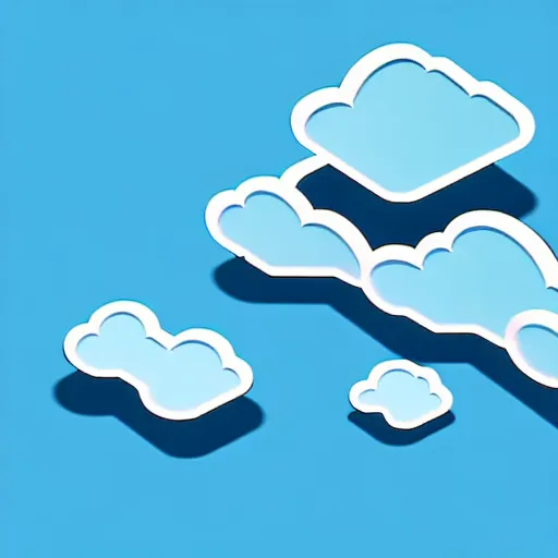 Image similar to a cloud computing isometric 3 d icons, 8 k resolution, gamedesign, octane render, blender 3 d, vector image