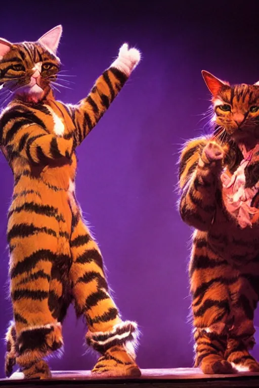 Image similar to 📷 mungojerrie and rumpleteazer, cats musical 1 9 9 8, dynamic lighting, portait