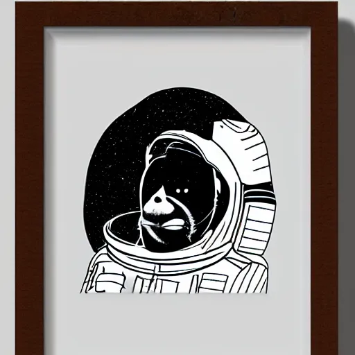 Image similar to man astronautgorilla, digital art