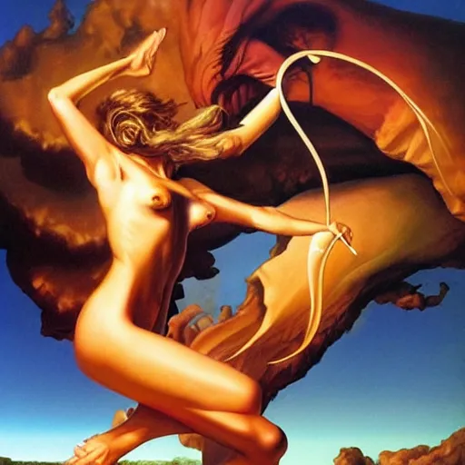 Prompt: Art by Boris Vallejo