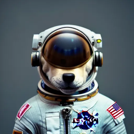 Image similar to an astronaut dog by Disney Pixar, highly detailed, ominous vibe, smoke, octane render, cgsociety, artstation, trending on ArtStation