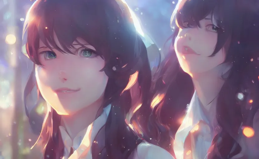 Image similar to moe energy, full shot, atmospheric lighting, detailed faces, by makoto shinkai, stanley artgerm lau, wlop, rossdraws