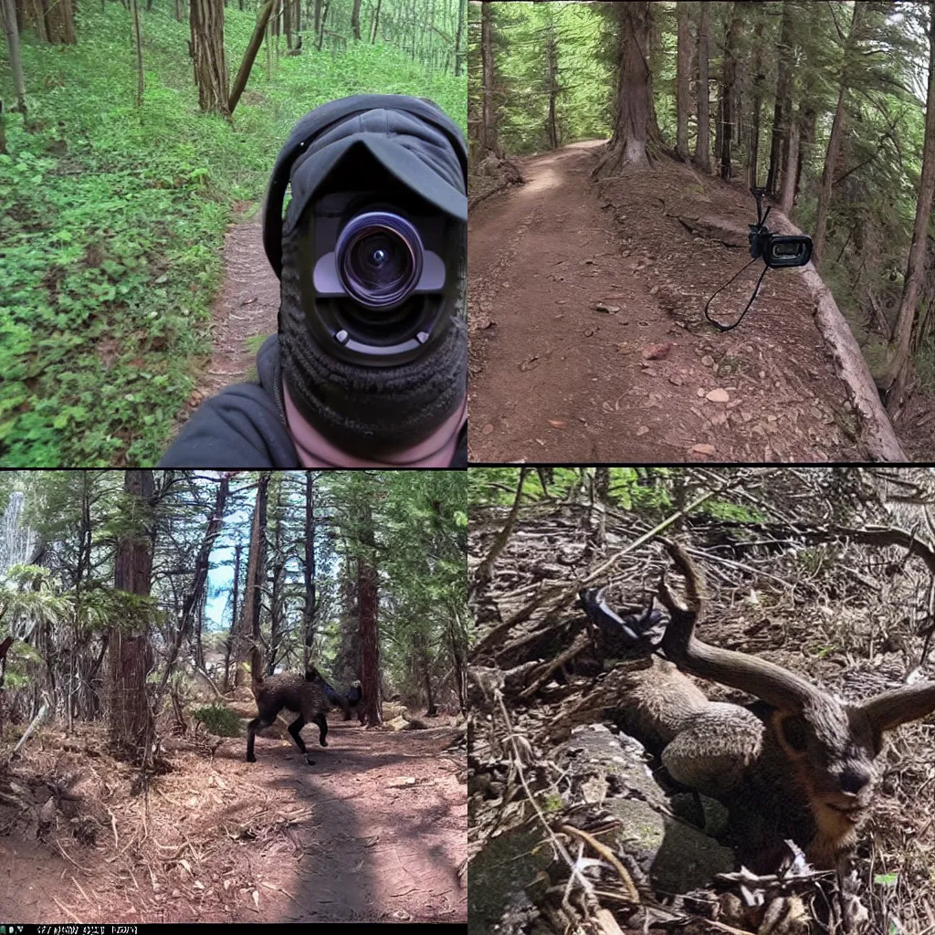 Prompt: discord moderator trail cam footage