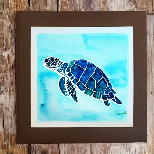 Image similar to Blue Watercolor Sea Turtle