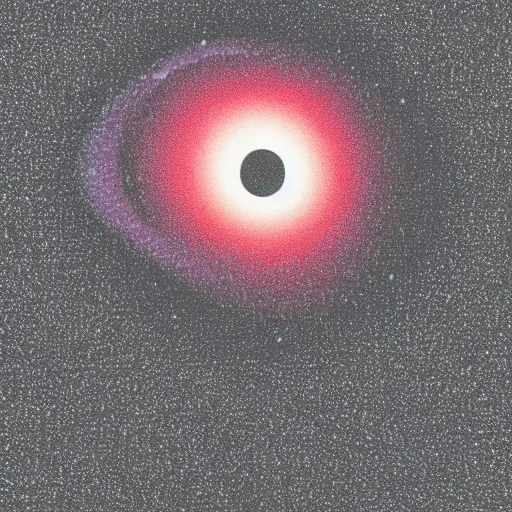 Image similar to a risograph of a black hole