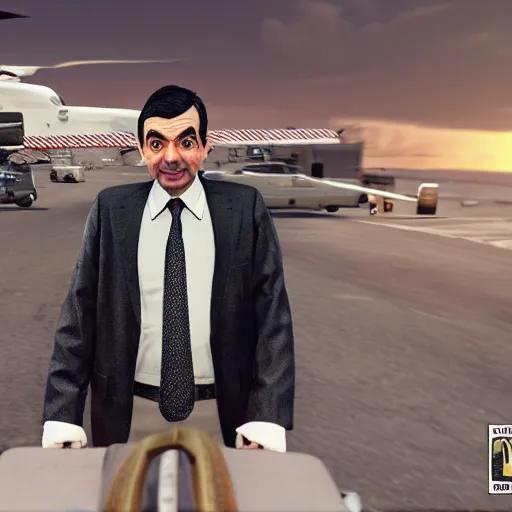 Image similar to Mr Bean in GTA 5 full Hd octane render 8k