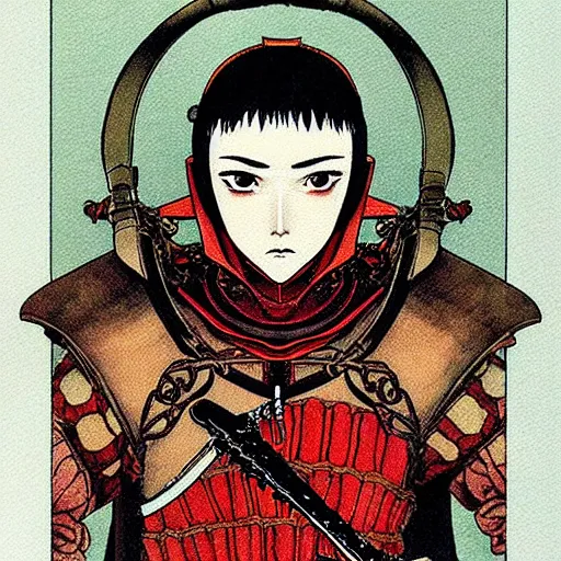 Image similar to prompt : portrait of knight painted in miyazaki color style drawn by katsuhiro otomo and takato yamamoto, inspired by fables, china doll face, smooth face feature, intricate oil painting, high detail, sharp high detail, manga and anime 2 0 0 0