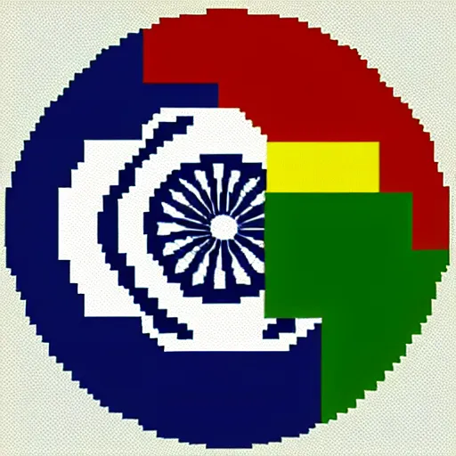 Image similar to pixel art of indian independence day