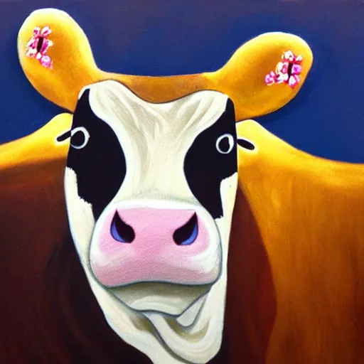 Image similar to cow with cat head , photorealistic photo