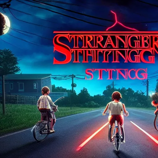 Prompt: Open-world PS5 Stranger Things video game