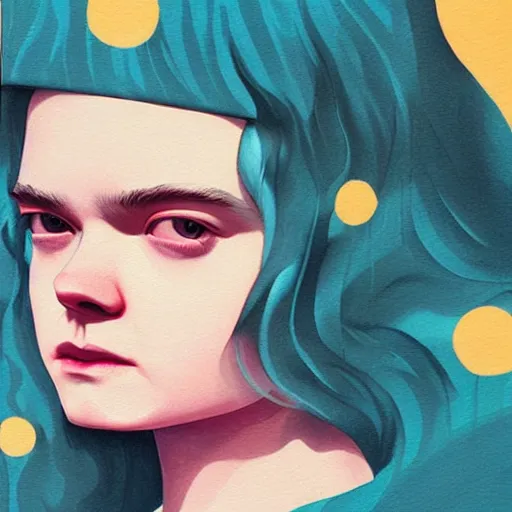 Image similar to Elle Fanning in Breaking Bad picture by Sachin Teng, asymmetrical, dark vibes, Realistic Painting , Organic painting, Matte Painting, geometric shapes, hard edges, graffiti, street art:2 by Sachin Teng:4