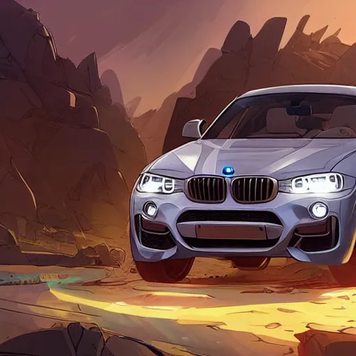 Image similar to bmw x 4 official fanart behance hd artstation by jesper ejsing, by rhads, makoto shinkai and lois van baarle, ilya kuvshinov, ossdraws, that looks like it is from borderlands and by feng zhu and loish and laurie greasley, victo ngai, andreas rocha, john harris