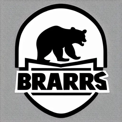 Prompt: A logo for the Bears sports team with a bear mascot grasping a Rugby Union football, vectorised, graphic design, NFL, NBA