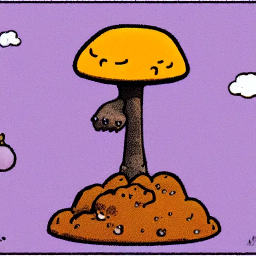 a cute anthropomorphic cartoon of a mushroom cloud | Stable Diffusion |  OpenArt
