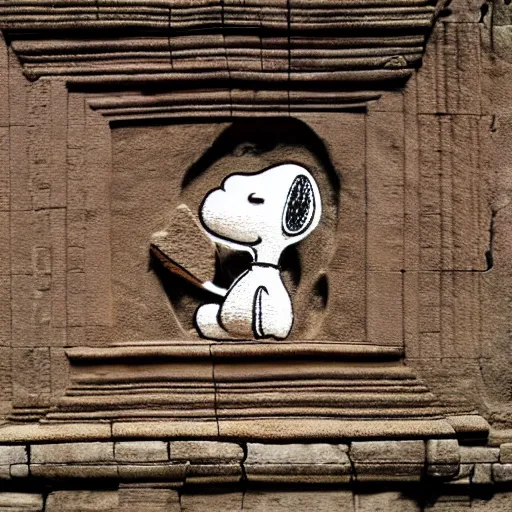 Image similar to snoopy angkor wat bas relief