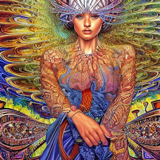 Image similar to art by john stephens and alex gray