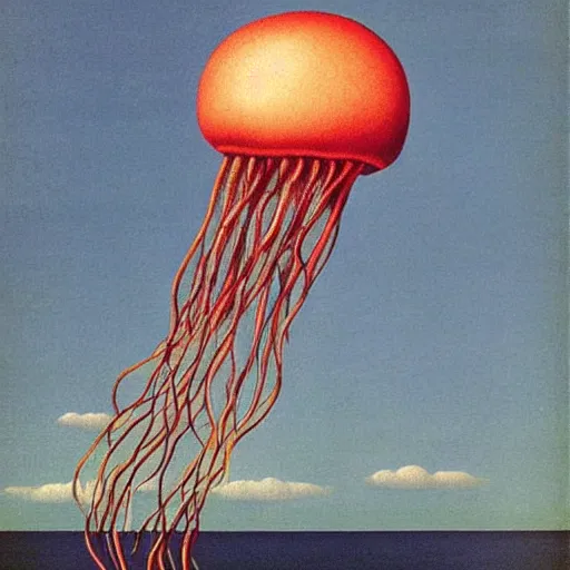 Prompt: jellyfish by René Magritte