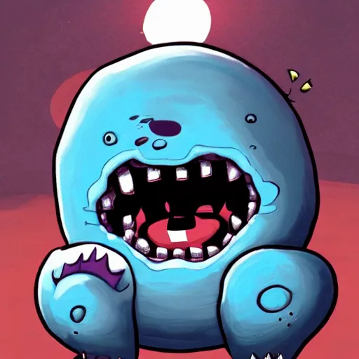 Prompt: real monstro from binding of isaac game