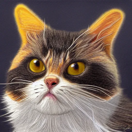 Prompt: bee cat. hyperdetailed photorealism