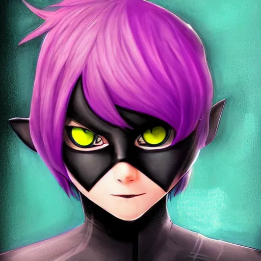 Image similar to High quality digital portrait of Cat Noir from Miraculous Ladybug by Artsbycarlos and Sakimichan