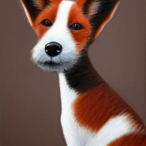 Prompt: ultra detailed painting of a short haired fox terrier with dark brown fur