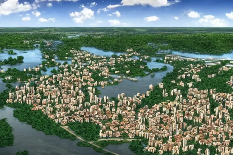 Image similar to the future capital city of liberland