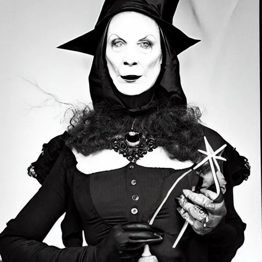 Image similar to sears-photo portrait of real-life wicked-witch