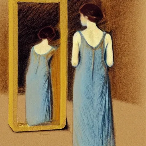 Image similar to a girl in a blue and gold ivory room, film still by goya, by koloman moser, elegant drawing, digital painting, jugendstil, art noveau, strong lights, flat colors, pastel colors