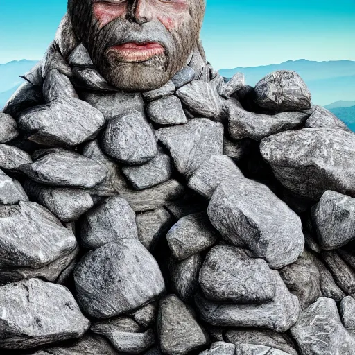 Image similar to mountain giant made of rocks 8 k