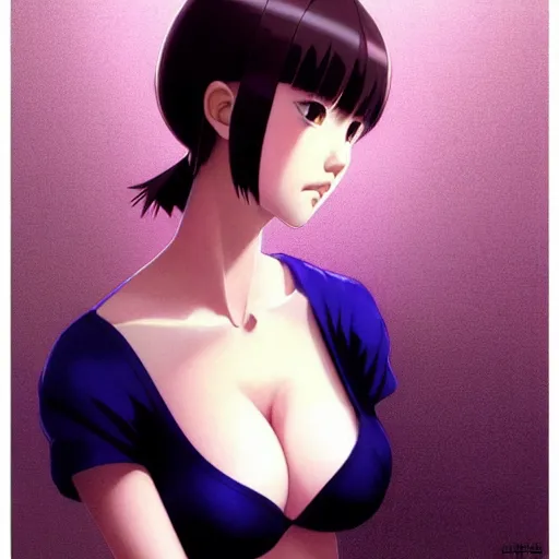 Prompt: a beautiful young japanese natalie portman alluring gravure model in crop top, large chest, by ilya kuvshinov and artgerm, aesthetic, gorgeous, alluring, attractive, gapmoe yandere grimdark, trending on pixiv fanbox, painted by greg rutkowski makoto shinkai takashi takeuchi studio ghibli, akihiko yoshida