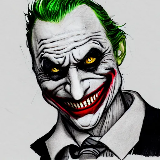 Image similar to sketch of the joker, reddit