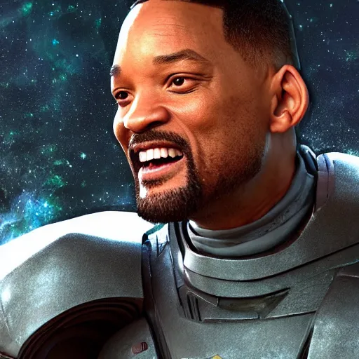 Prompt: will smith as a jedi, starwars, hyper detailed, digital art, trending in artstation, cinematic lighting, studio quality, smooth render, unreal engine 5 rendered, octane rendered