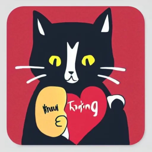 Image similar to sticker hugging cat