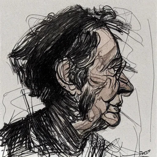 Image similar to a realistic yet scraggly portrait sketch of the side profile of a stern and sophisticated tiny tim, trending on artstation, intricate details, in the style of frank auerbach, in the style of sergio aragones, in the style of martin ansin, in the style of david aja, in the style of mattias adolfsson